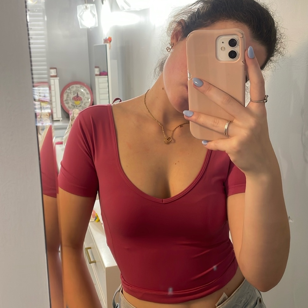 lululemon athletica Pink Short Sleeve Tee